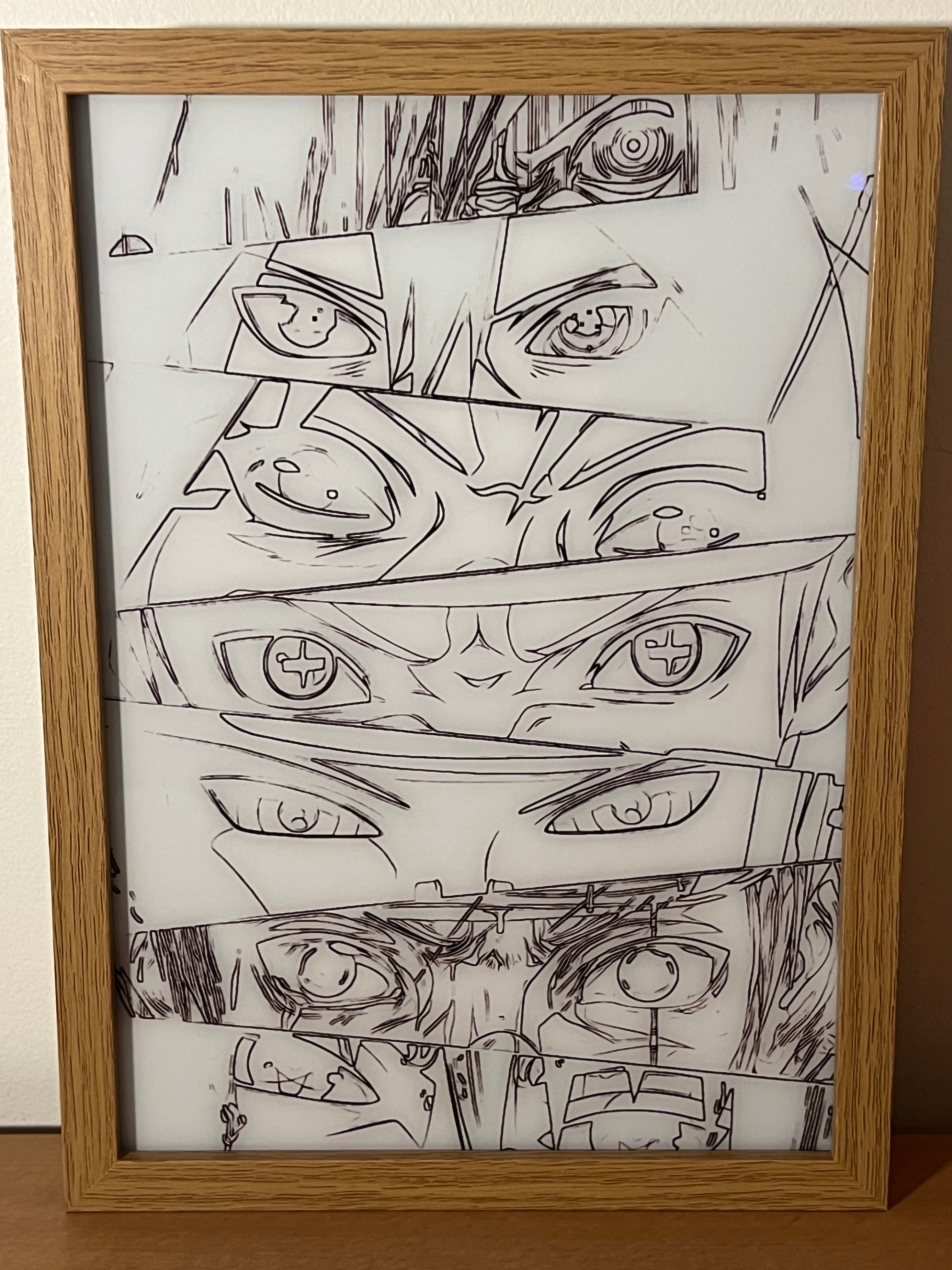 Cadre Lumineux - Naruto Eyes